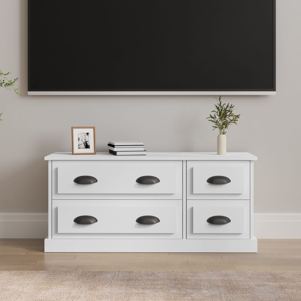 vidaXL TV Cabinet White 100x35.5x45 cm Engineered Wood
