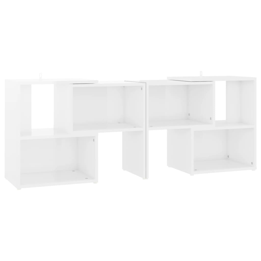 vidaXL TV Cabinet High Gloss White 104x30x52 cm Engineered Wood