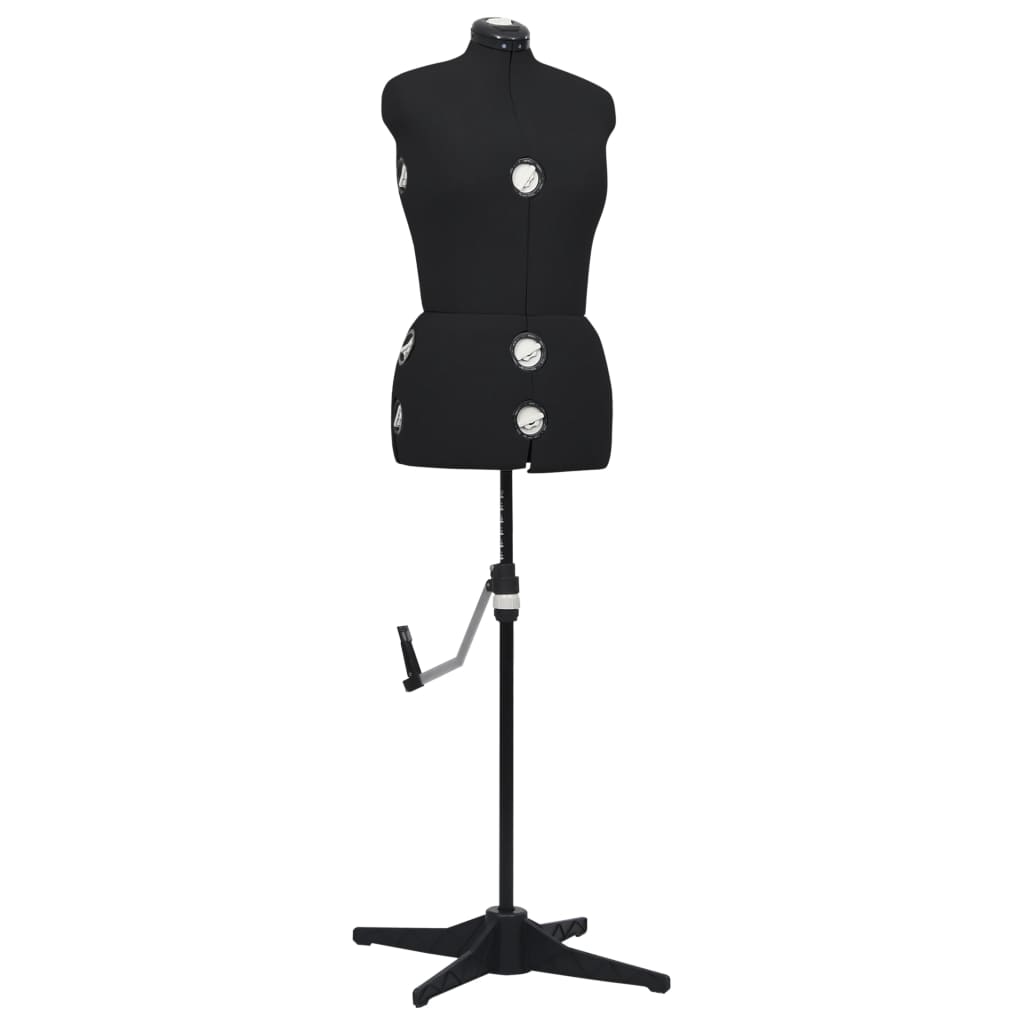 vidaXL Adjustable Dress Form Female Black M Size 40-46