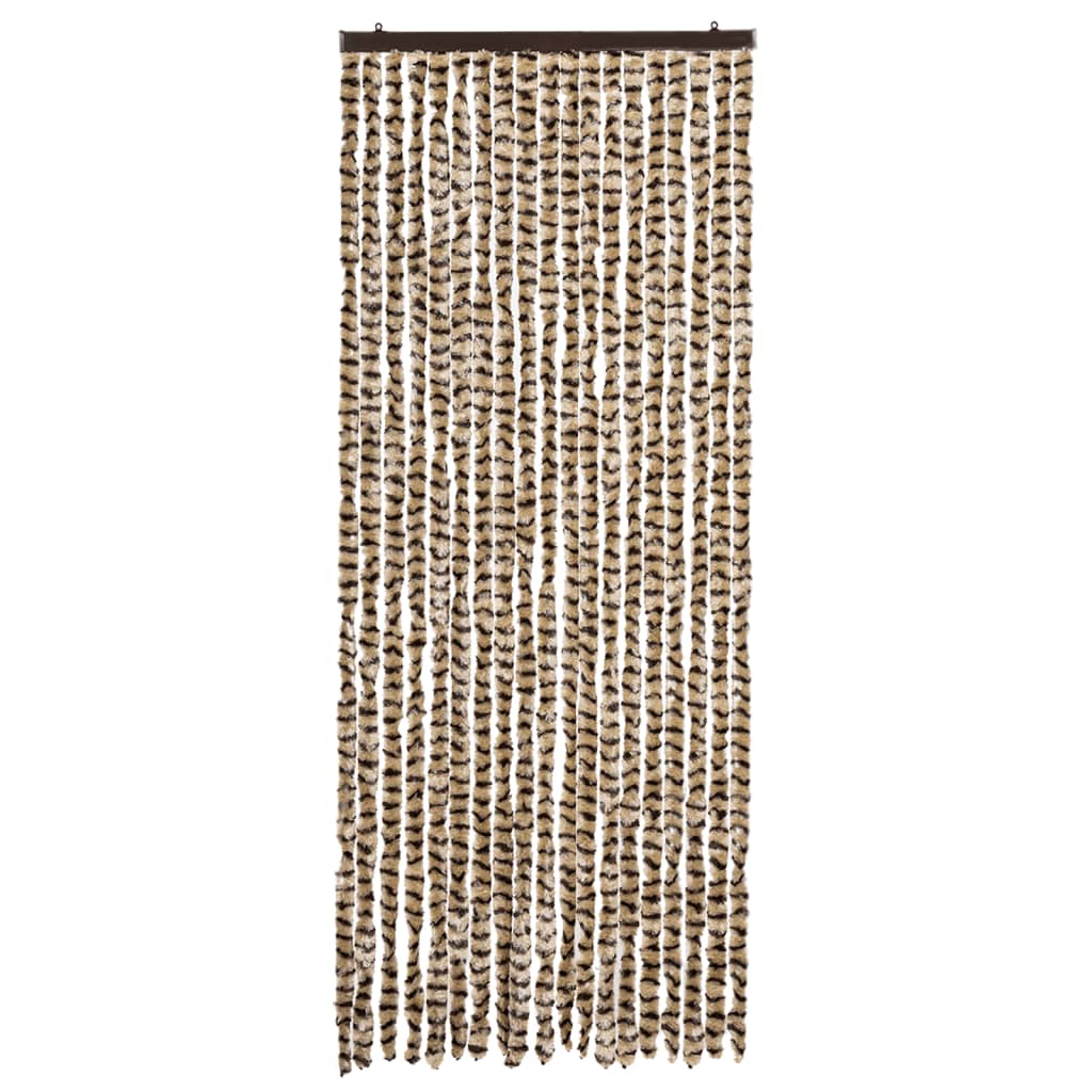 vidaXL Insect Curtain Beige and Brown 56x185 cm Chenille