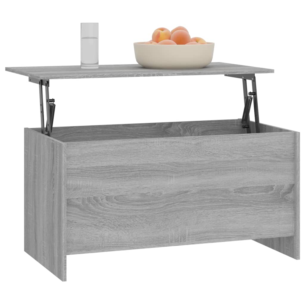 vidaXL Coffee Table Grey Sonoma 102x55.5x52.5 cm Engineered Wood
