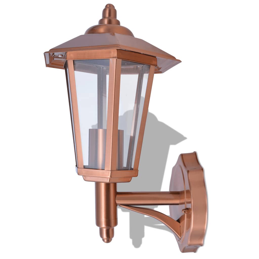 vidaXL Outdoor Uplight Wall Lantern Stainless Steel Copper