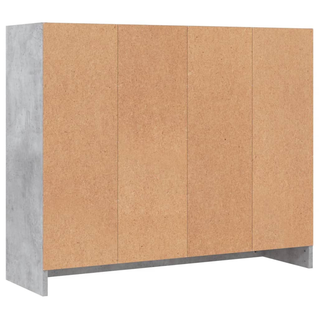 vidaXL Sideboard Concrete Grey 91x28x75 cm Engineered Wood