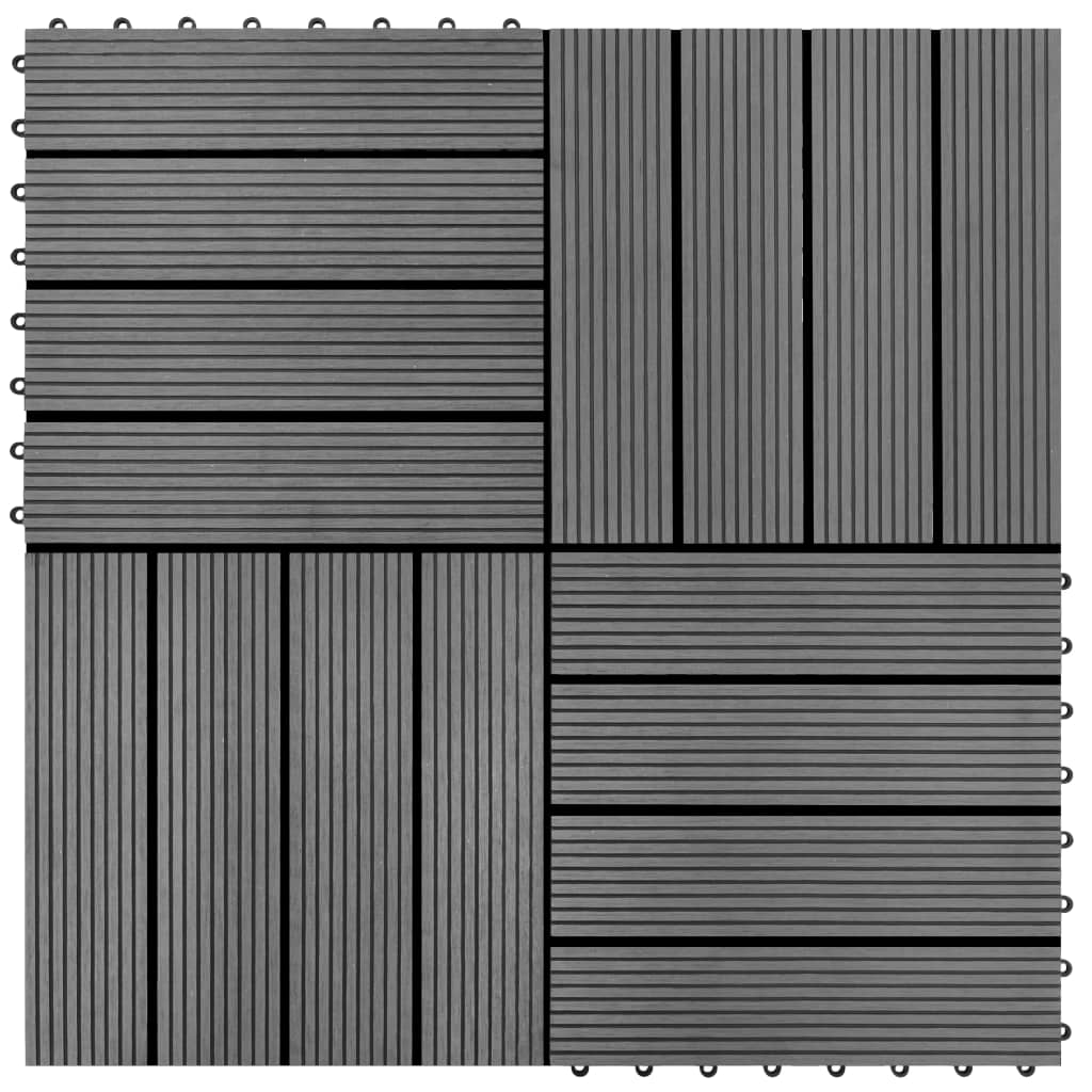 vidaXL 22 pcs Decking Tiles 30x30 cm 2 sqm WPC Teak Colour