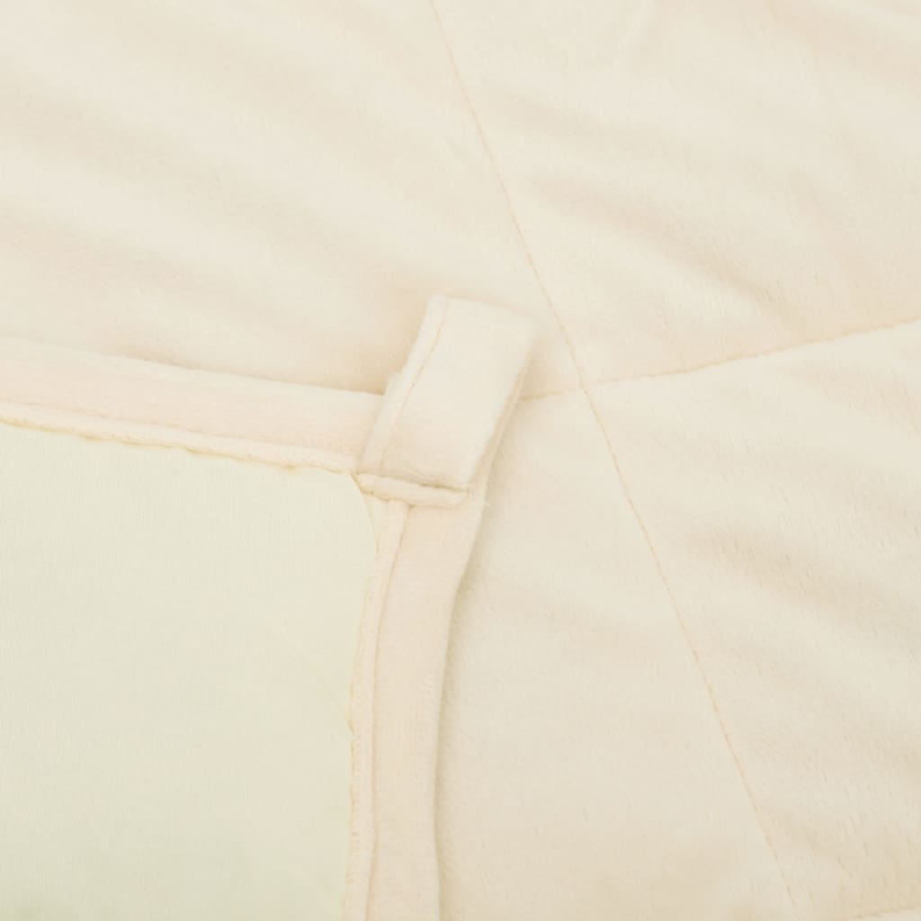 vidaXL Weighted Blanket Light Cream 220x235 cm King 15 kg Fabric