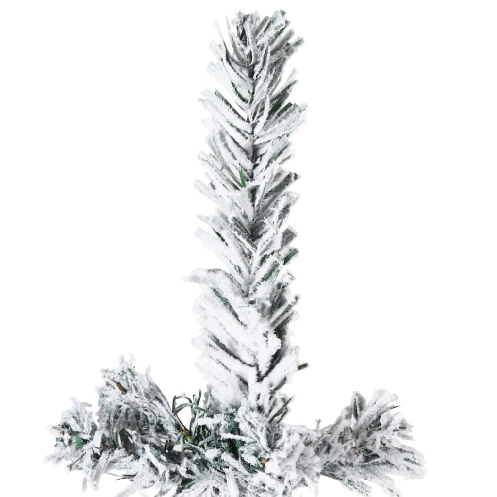 vidaXL Slim Artificial Half Christmas Tree with Flocked Snow 150 cm