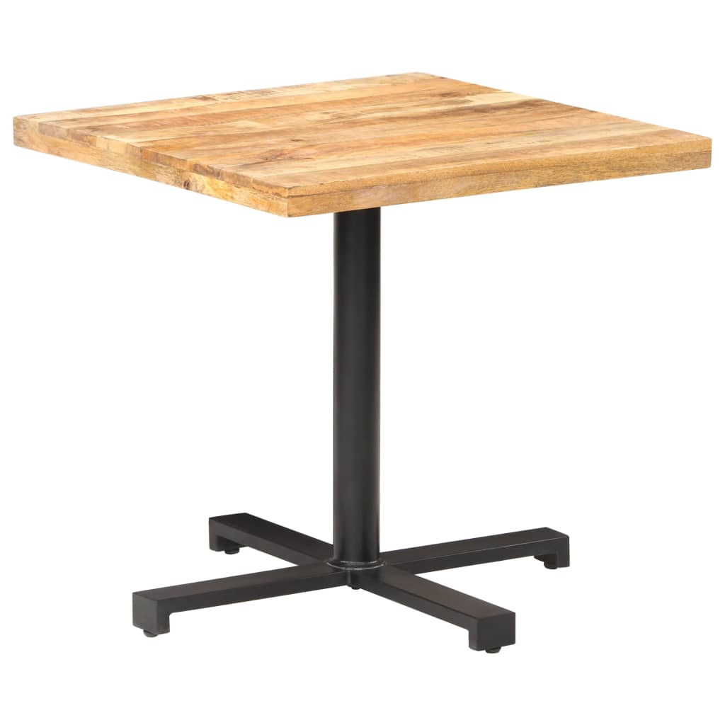 vidaXL Bistro Table Square 80x80x75 cm Rough Mango Wood