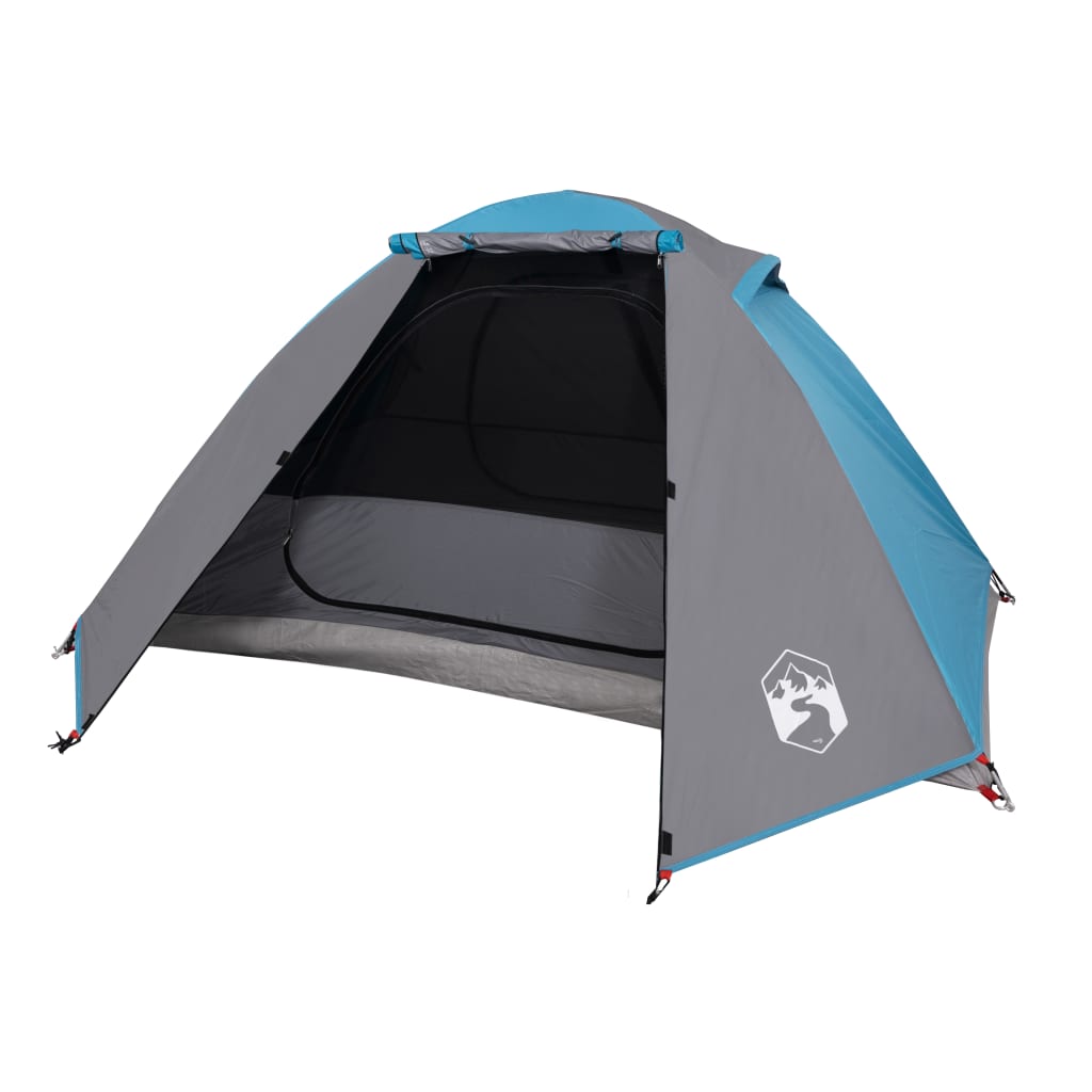 vidaXL Camping Tent 2-Person Blue Waterproof
