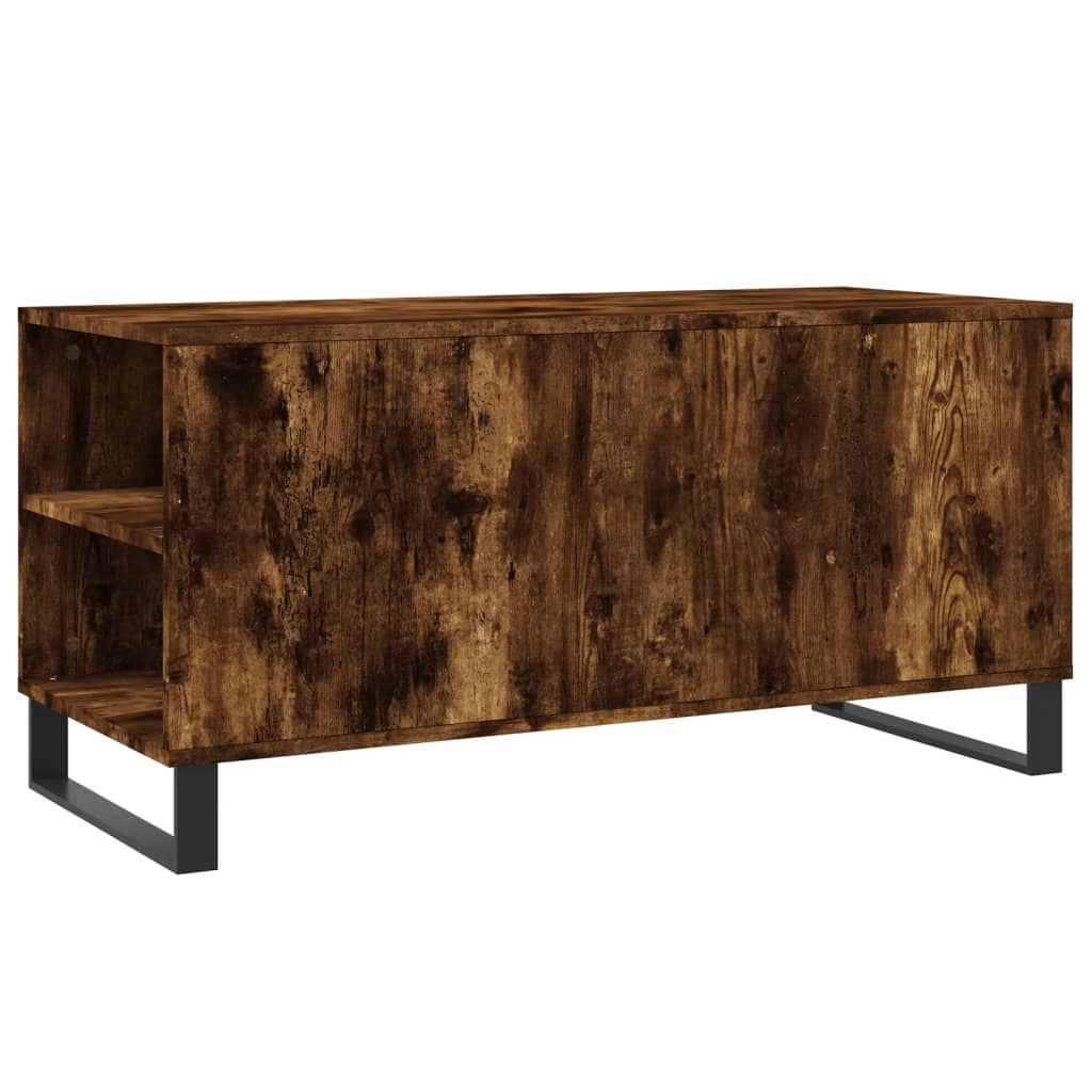 vidaXL Coffee Table Smoked Oak 102x44.5x50 cm Engineered Wood