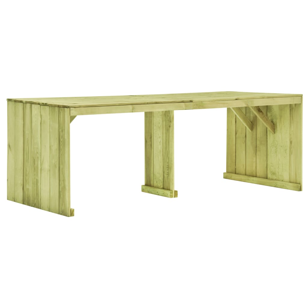 vidaXL Garden Table 220x101.5x80 cm Impregnated Pinewood