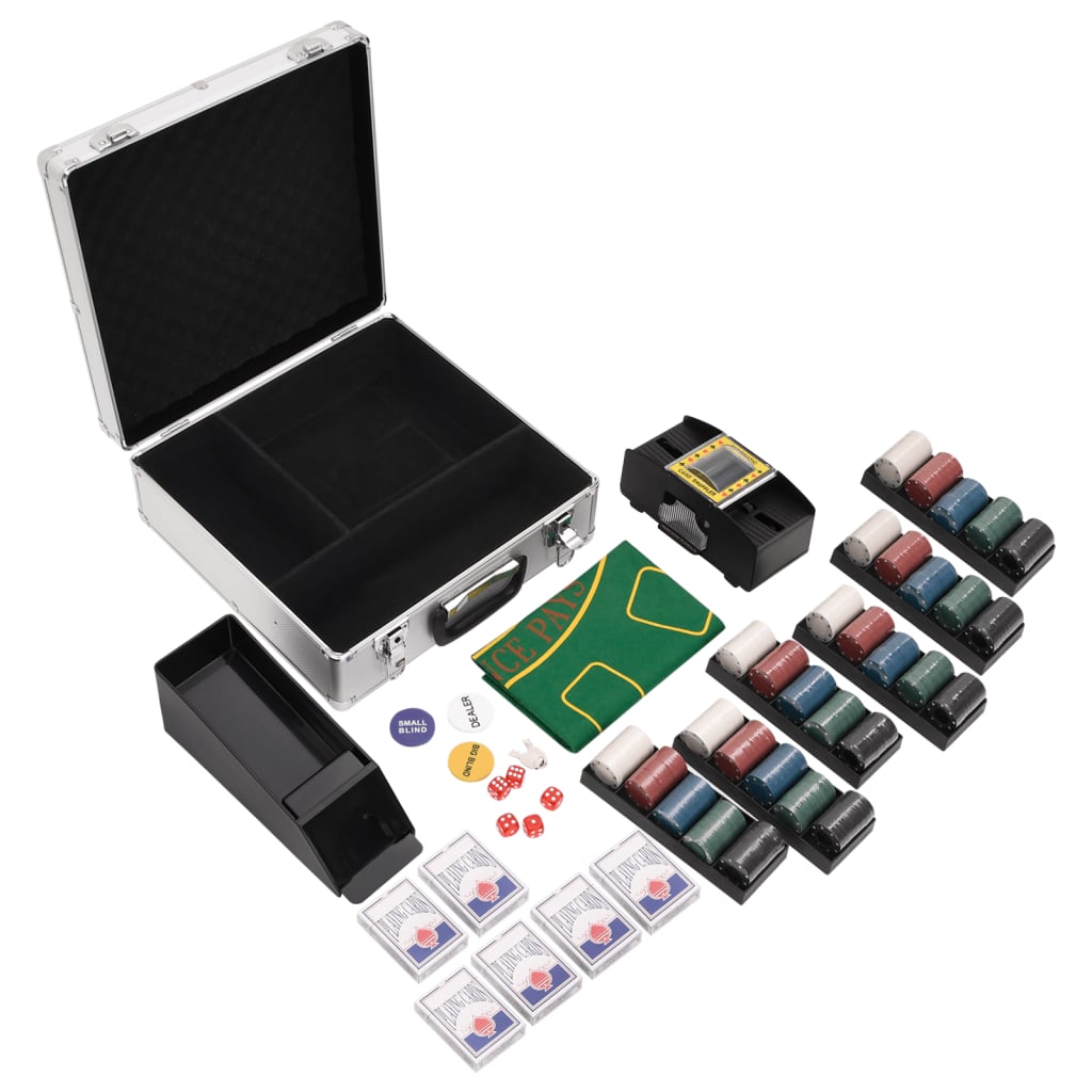 vidaXL Poker Chip Set 600 pcs 4 g
