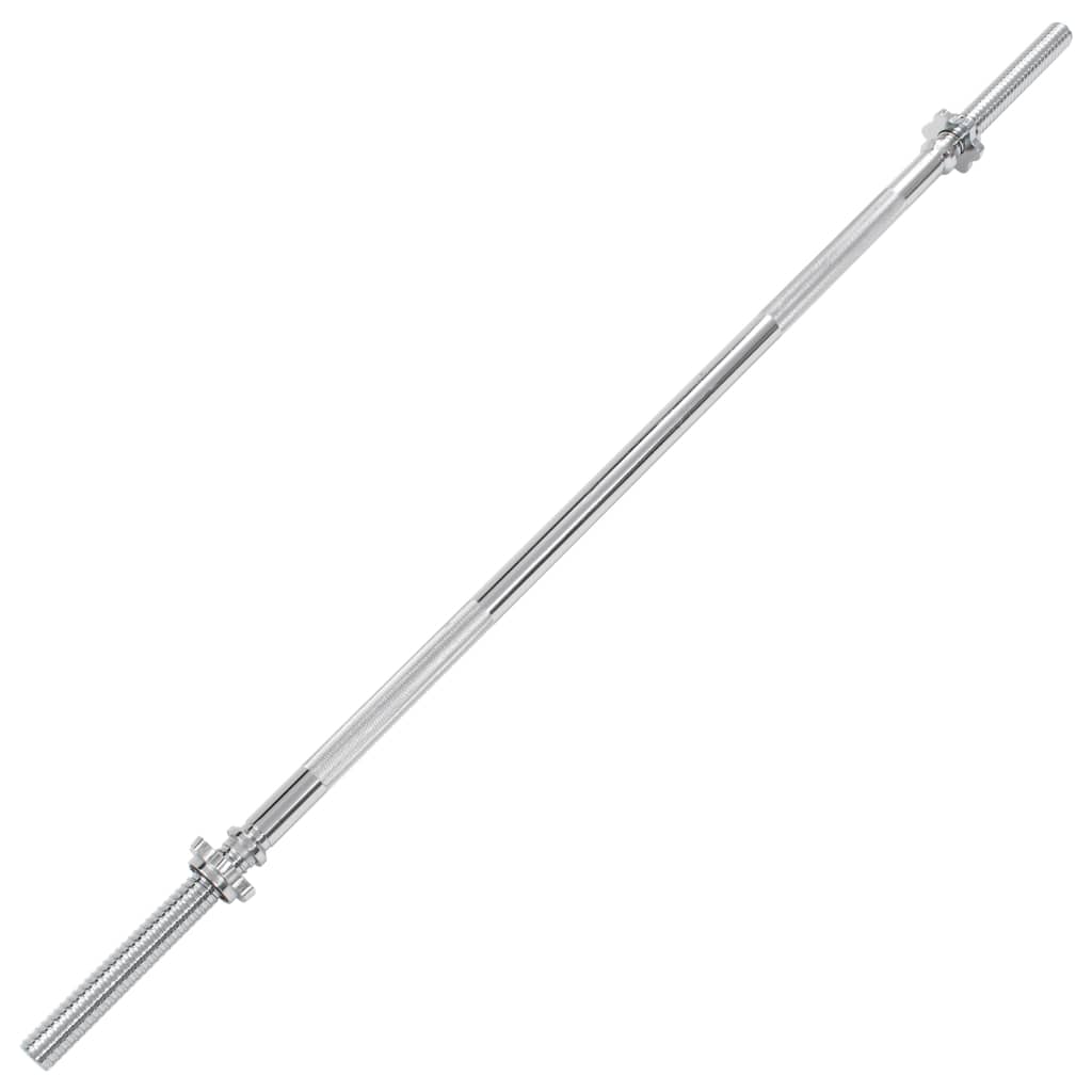 vidaXL Barbell Bar 3x140 cm Solid Steel Silver