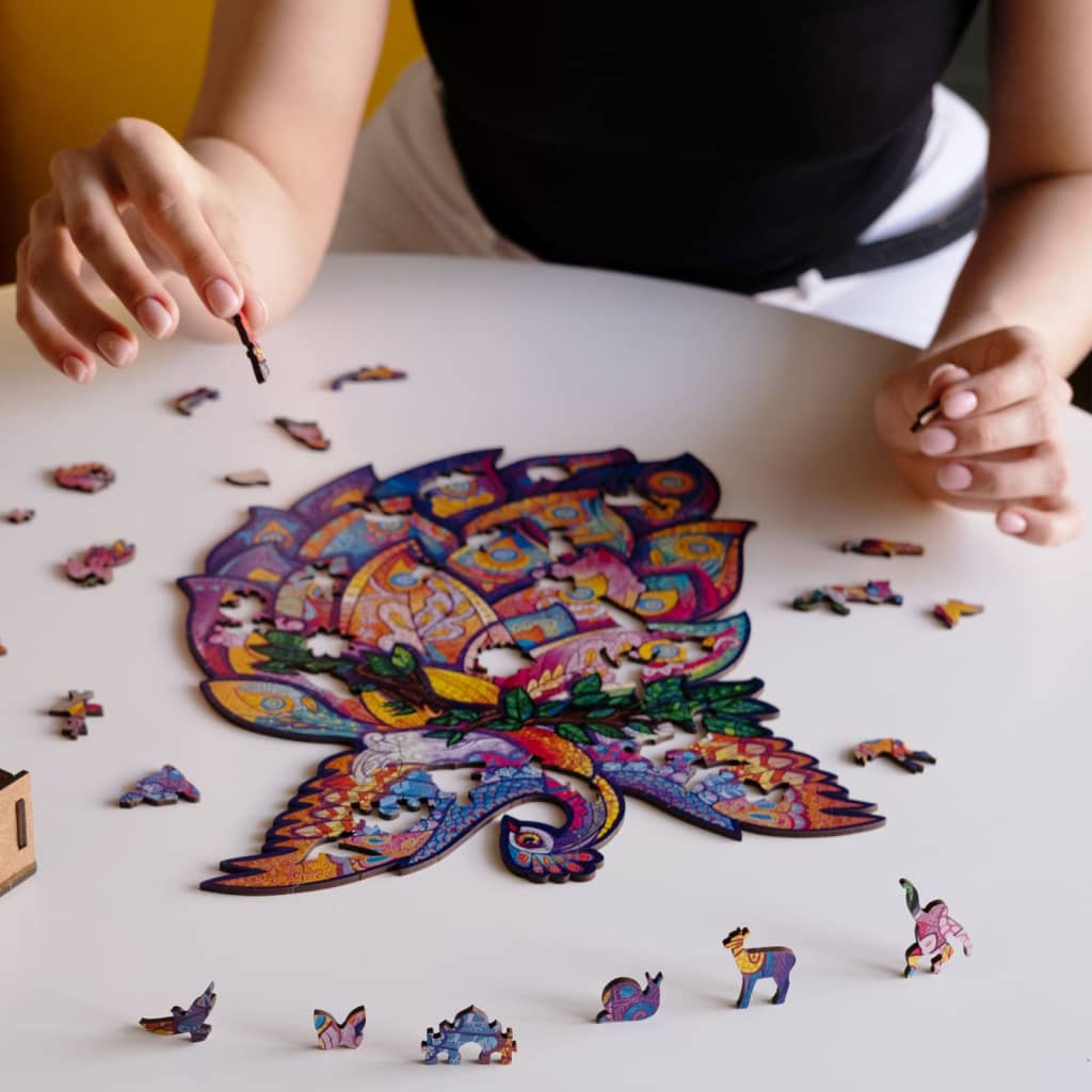 UNIDRAGON 297 Piece Wooden Jigsaw Puzzle Fairy Bird King Size 30x39 cm