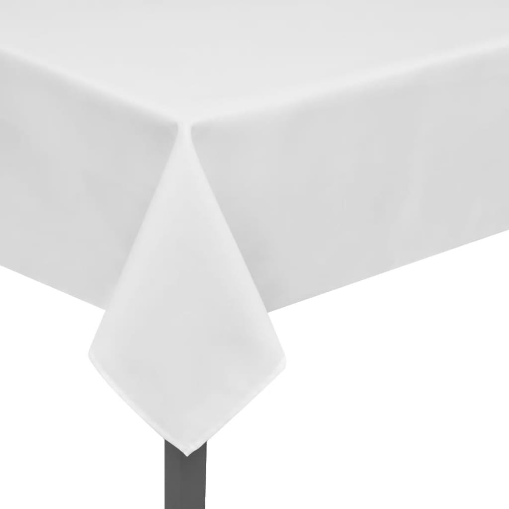 5 Tablecloths White 190 x 130 cm