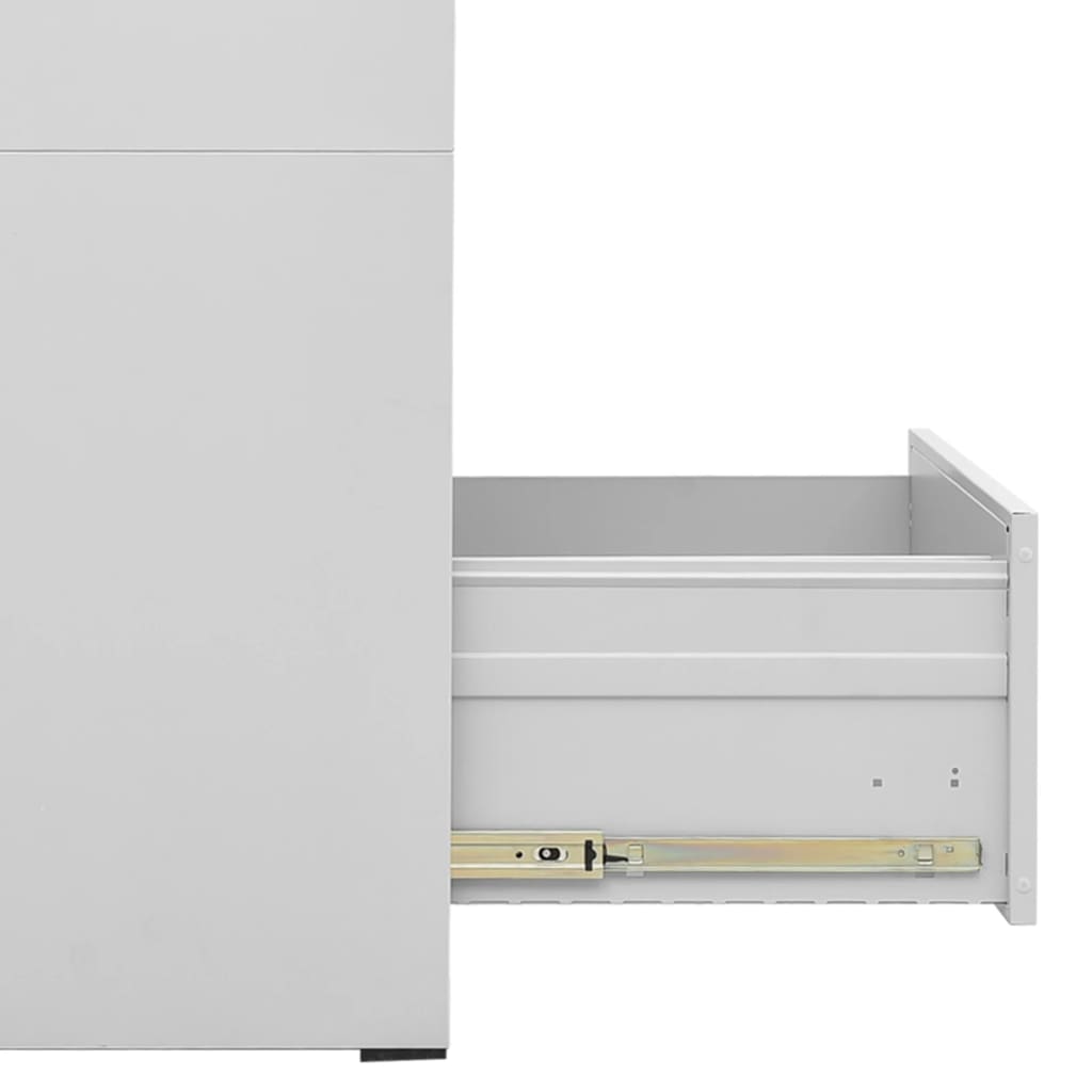 vidaXL Filing Cabinet Light Grey 46x62x164 cm Steel