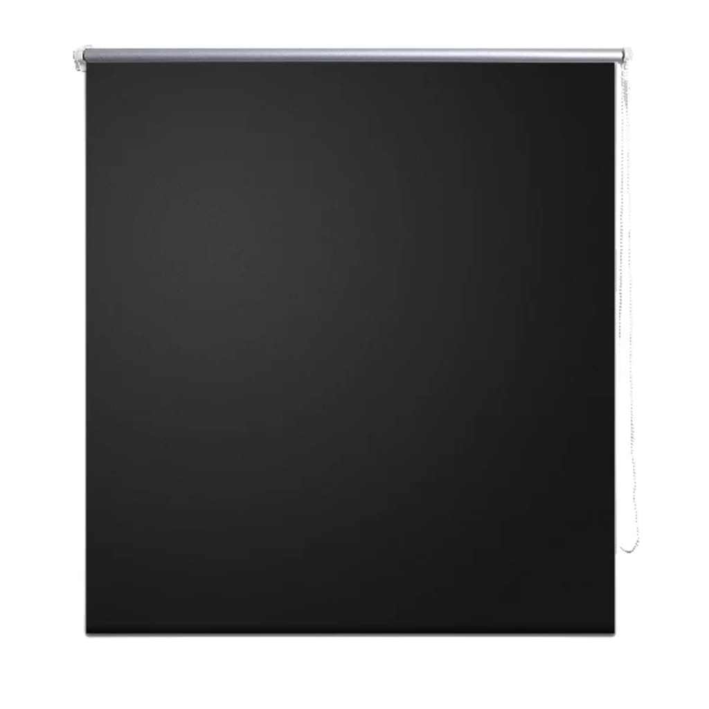 Roller Blind Blackout 140 x 230 cm Black