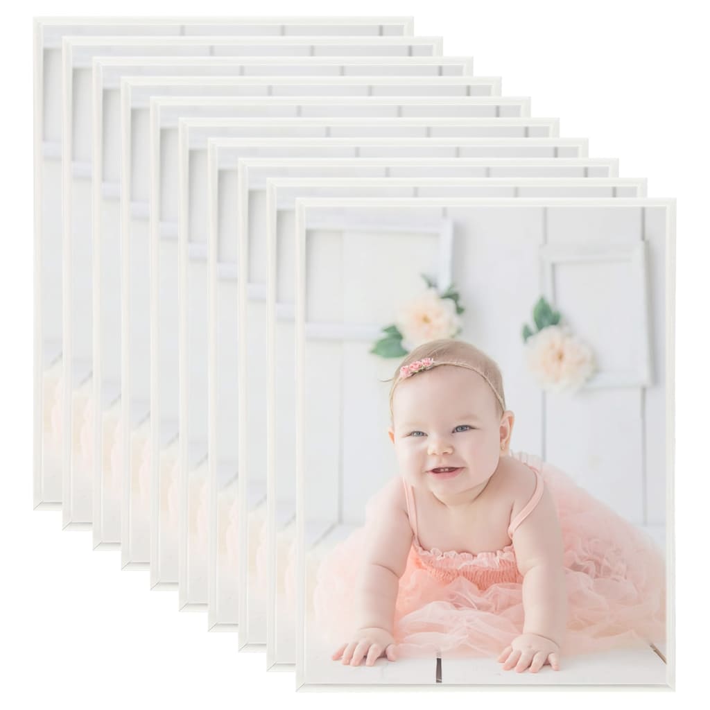 vidaXL Photo Frames Collage 10pcs for Wall or Table Silver 20x25cm MDF