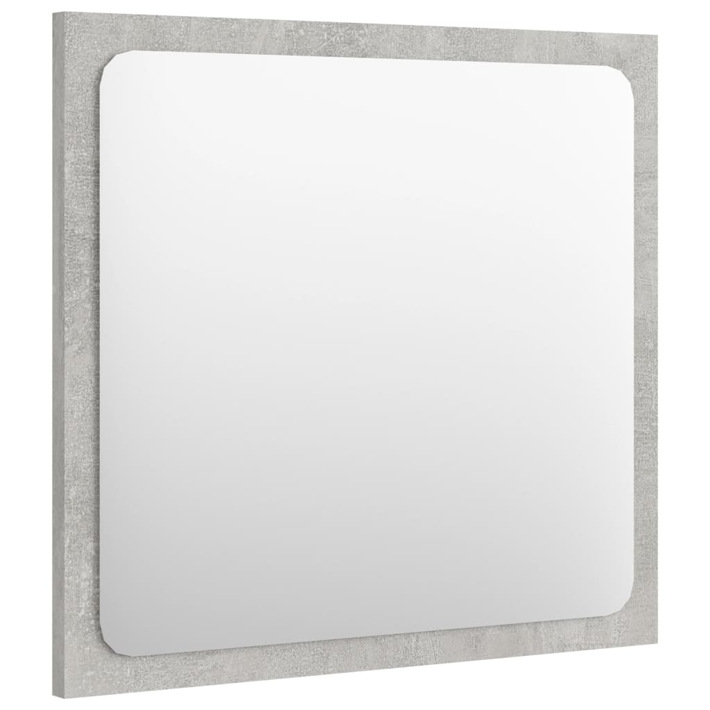 vidaXL Bathroom Mirror Concrete Grey 40x1.5x37 cm Engineered Wood