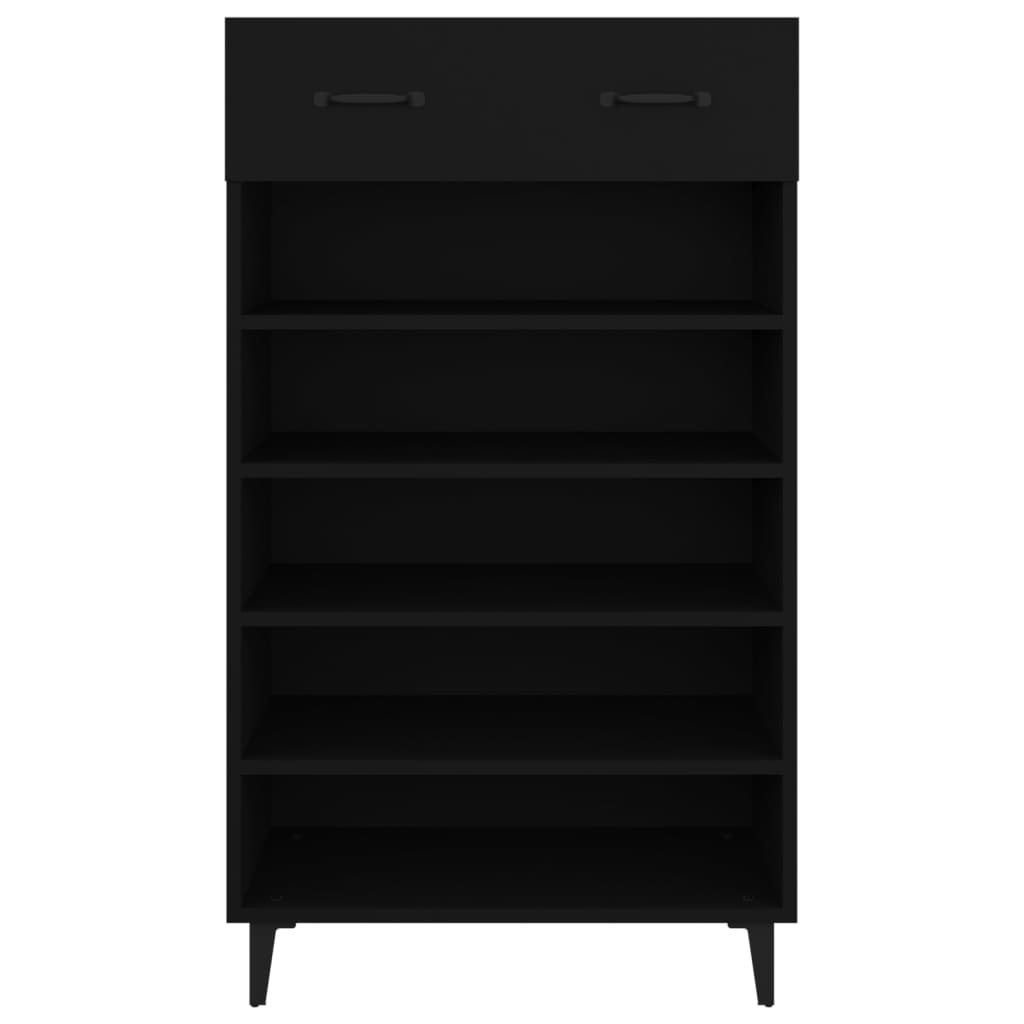 vidaXL Shoe Cabinet Black 60x35x105 cm Engineered Wood