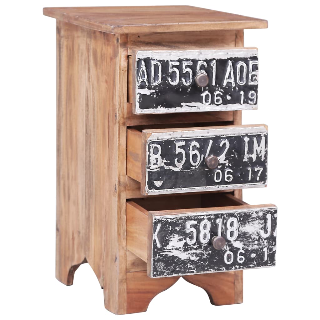 vidaXL Bedside Cabinet 30x30x51 cm Solid Reclaimed Wood