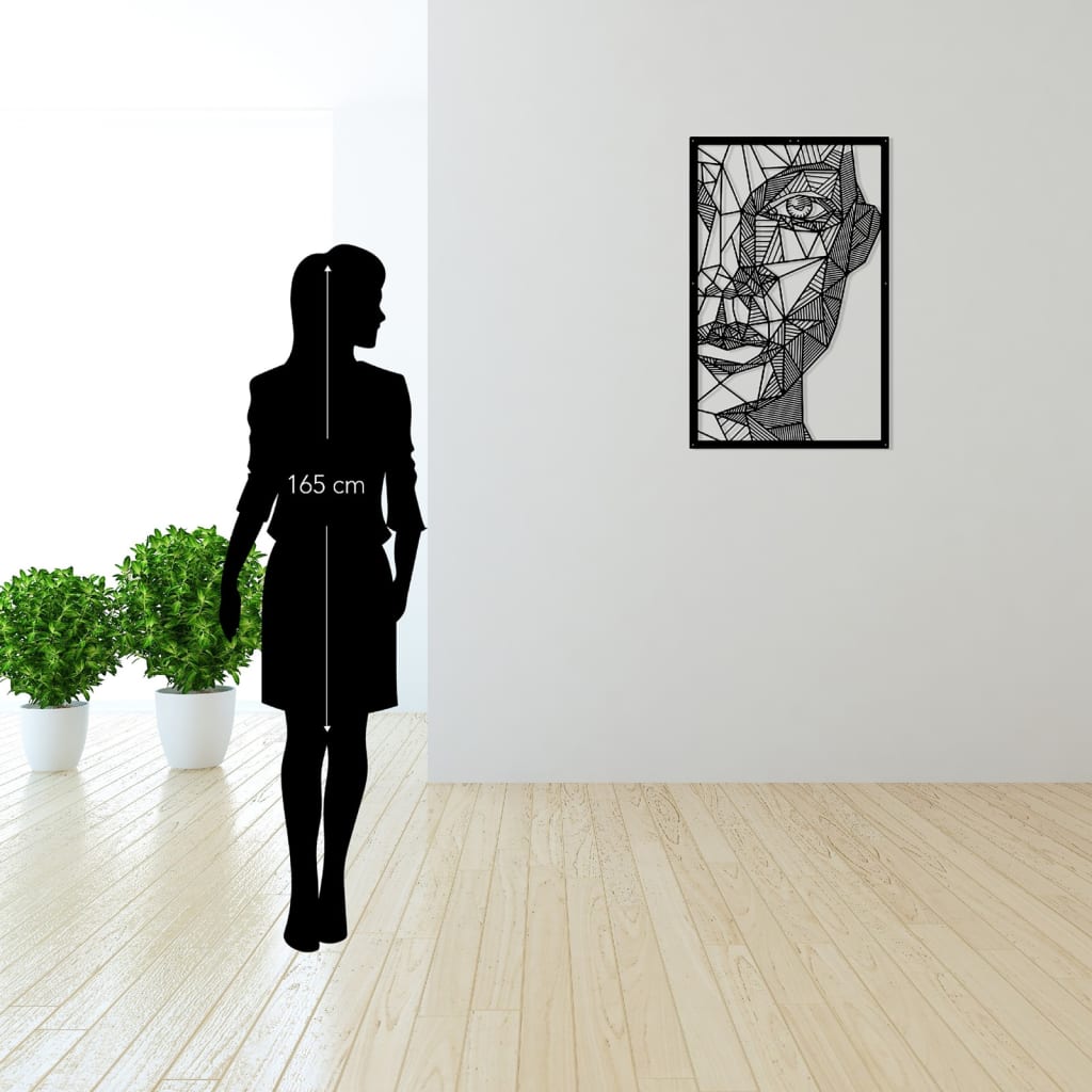 Homemania Wall Decoration Silhouette 65x100 cm Metal Black