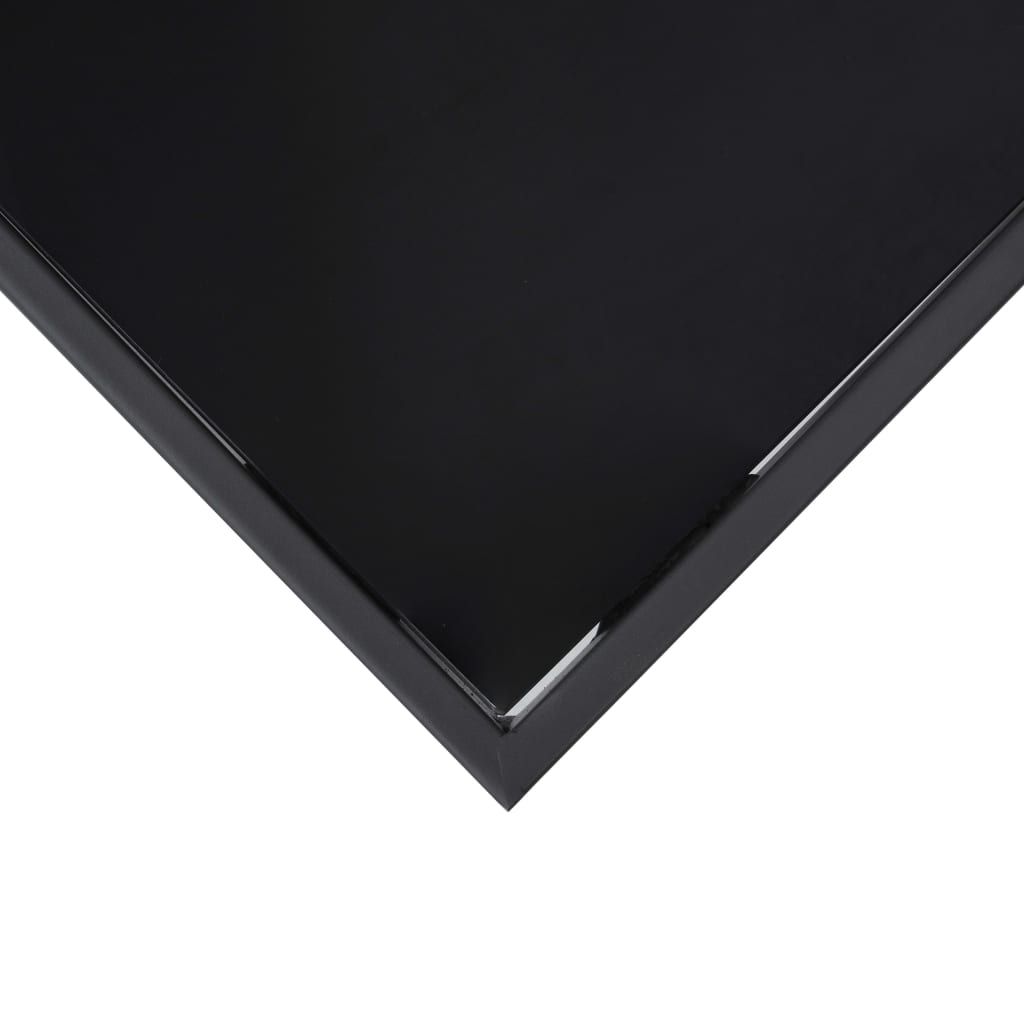 vidaXL Garden Bar Table Black 110x60x110 cm Tempered Glass