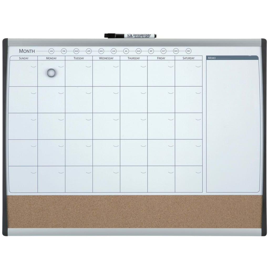 Nobo Magnetic Monthly Organiser Combi Board 58.5x43 cm