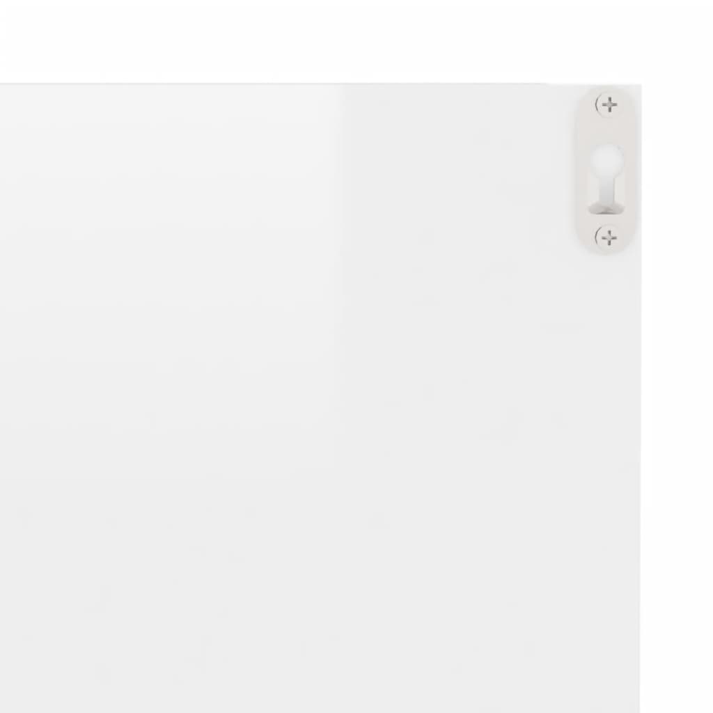 vidaXL Wall Shelves 2 pcs High Gloss White 40x11.5x18 cm