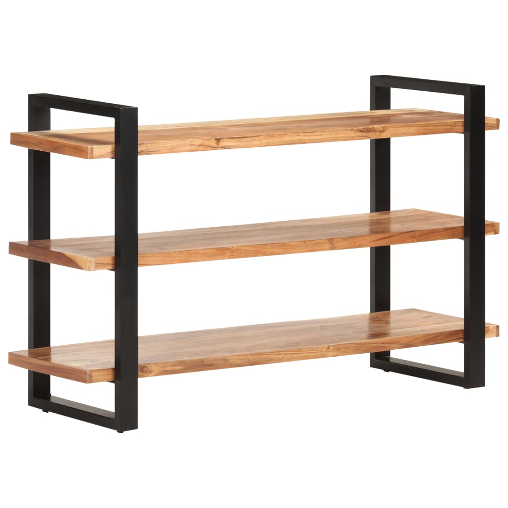 vidaXL Sideboard with 3 Shelves 120x40x75 cm Solid Acacia Wood