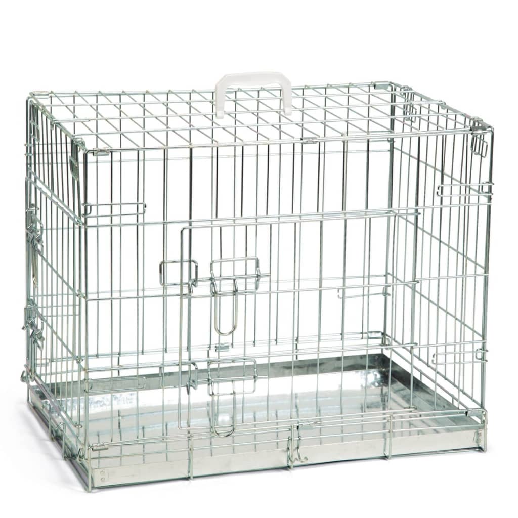 Silver dog crate new arrivals