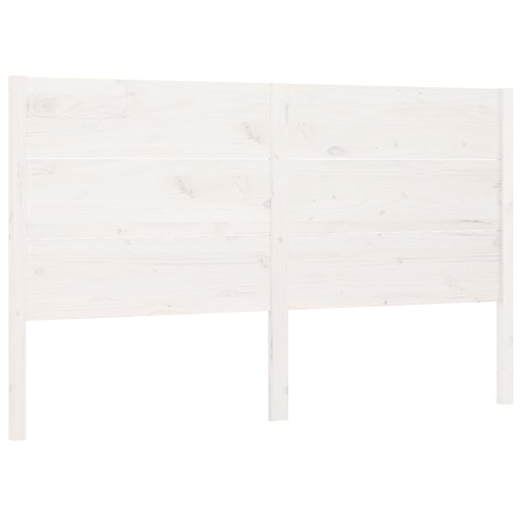 vidaXL Headboard White 141x4x100 cm Solid Wood Pine