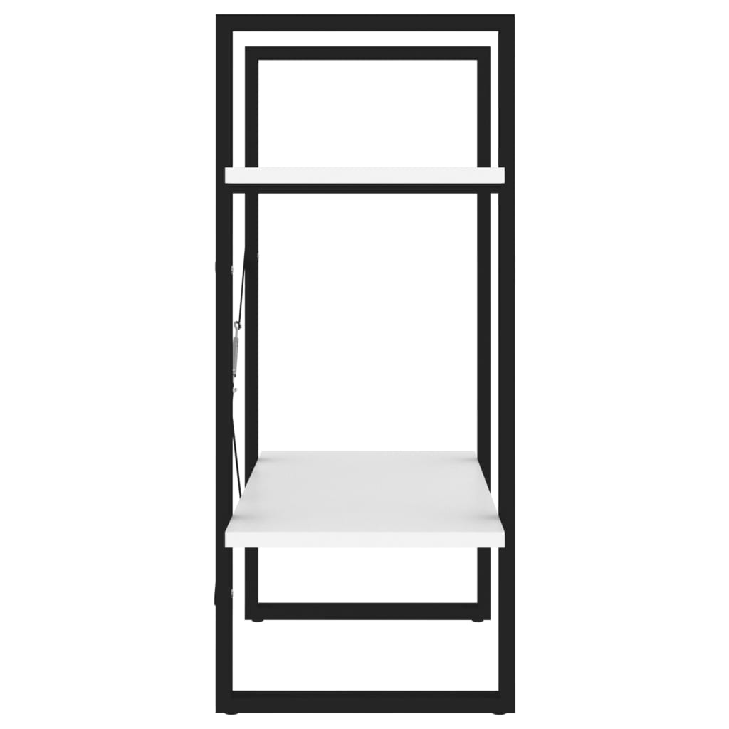vidaXL 2-Tier Book Cabinet White 60x30x70 cm Engineered Wood