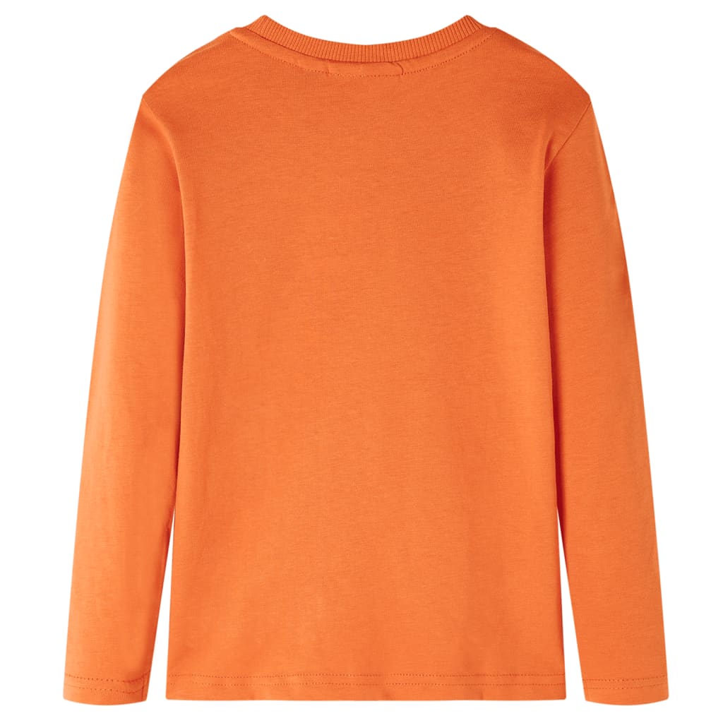 Kids' T-shirt with Long Sleeves Dark Orange 92