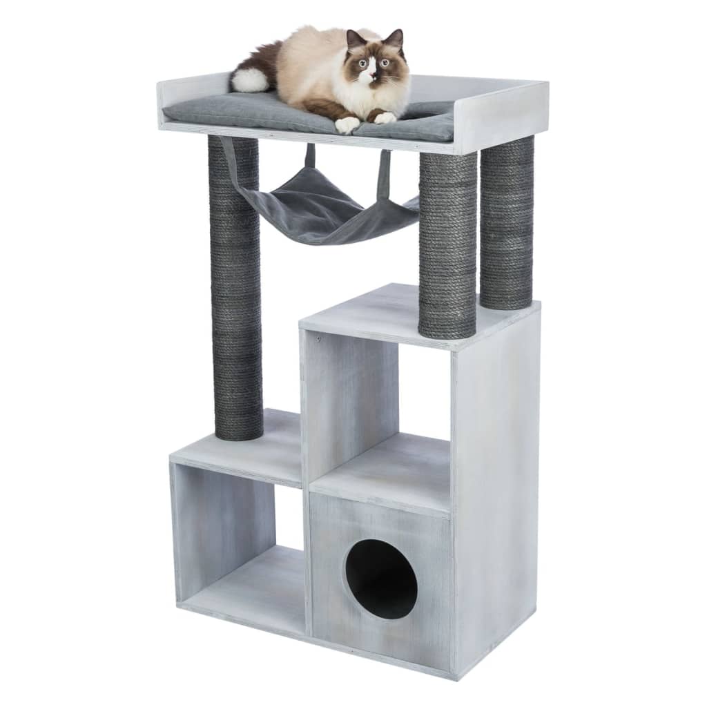 TRIXIE Cat Scratching Post with Shelf Function 72x38x110 cm Grey