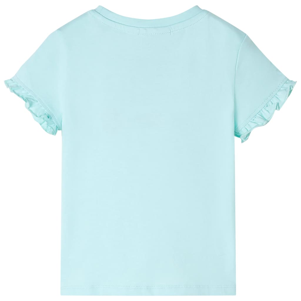Kids' T-shirt with Short Sleeves Light Aqua 92