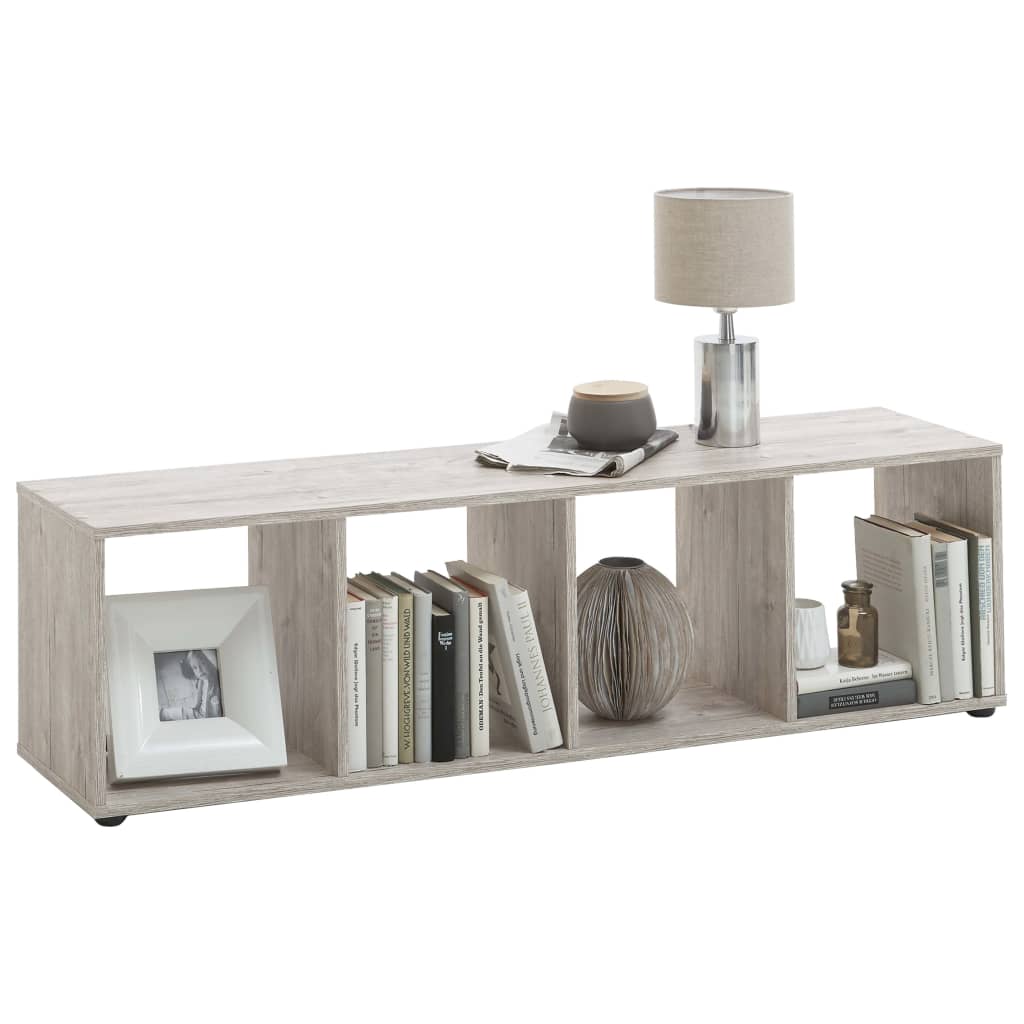 FMD Standing Shelf with 4 Compartments Sand Oak