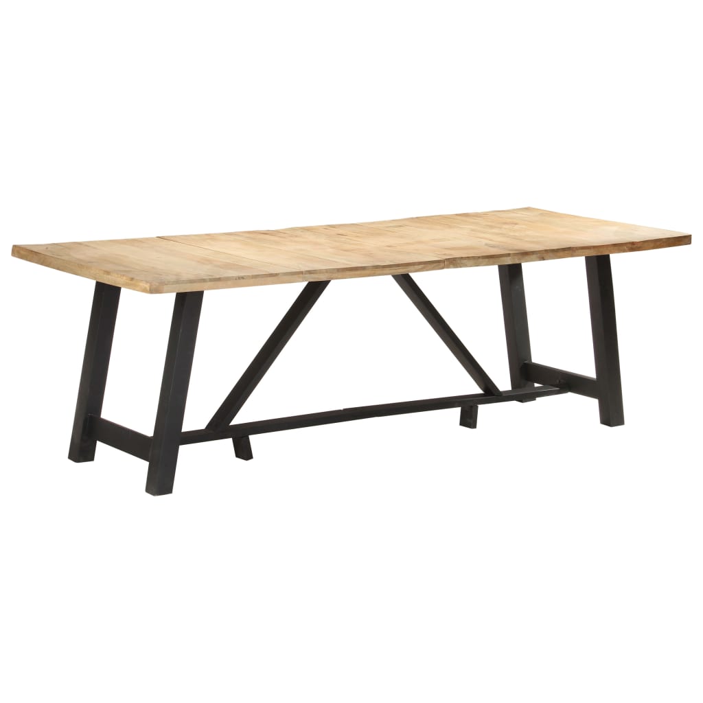 vidaXL Dining Table 240x100x76 cm Rough Mango Wood