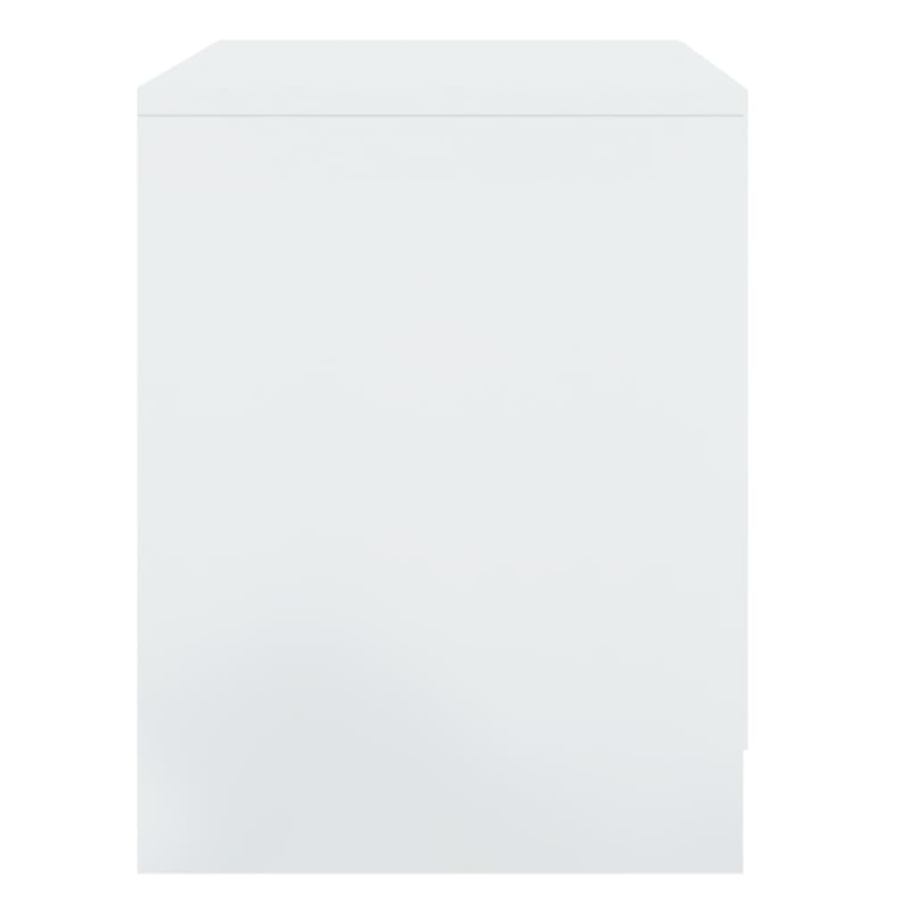 vidaXL Bedside Cabinets 2 pcs High Gloss White 45x34.5x44.5 cm Engineered Wood