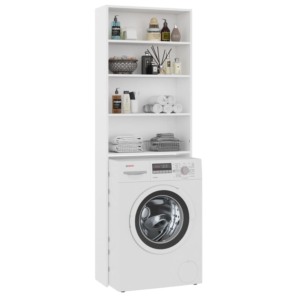 vidaXL Washing Machine Cabinet White 64x24x190 cm