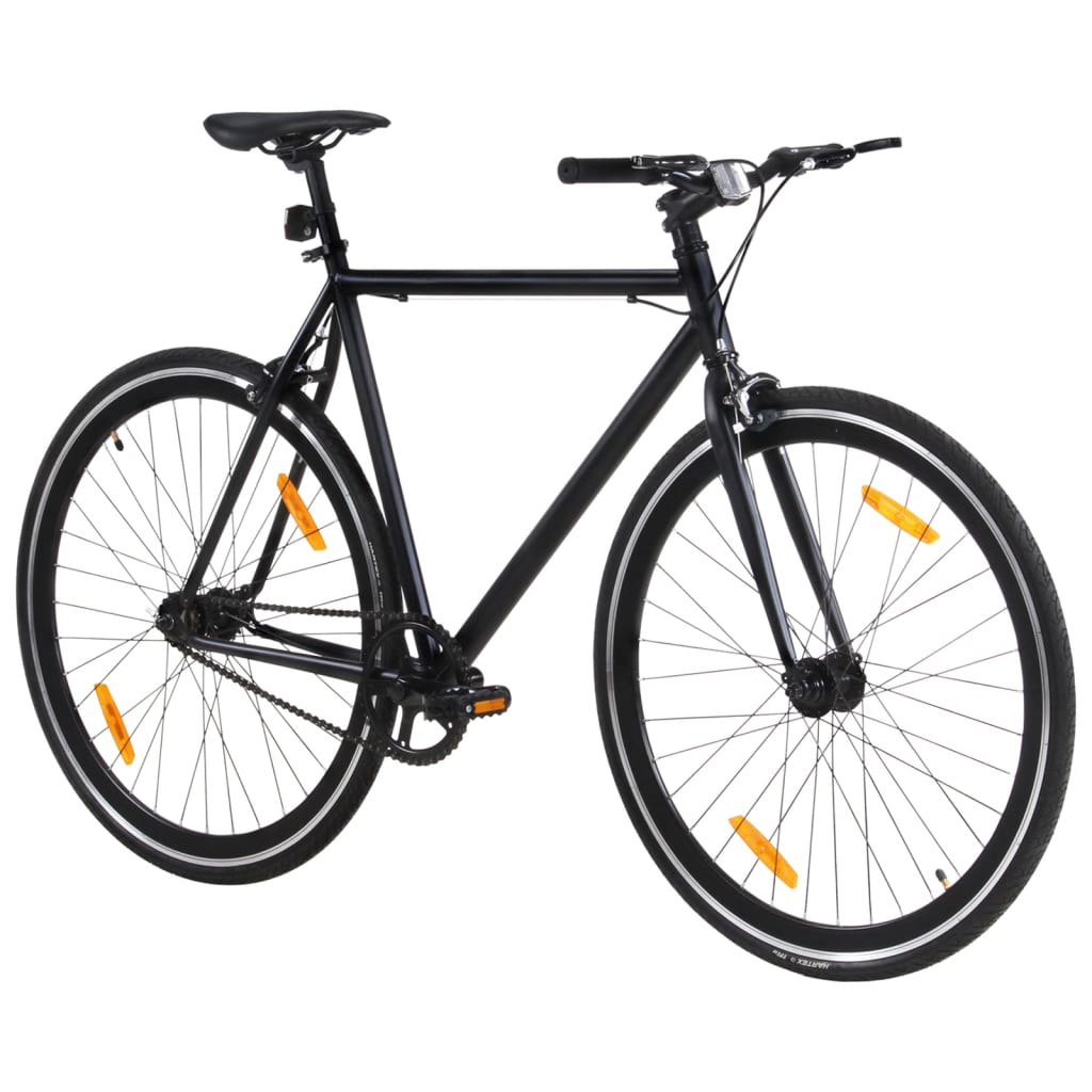 vidaXL Fixed Gear Bike Black 700c 55 cm