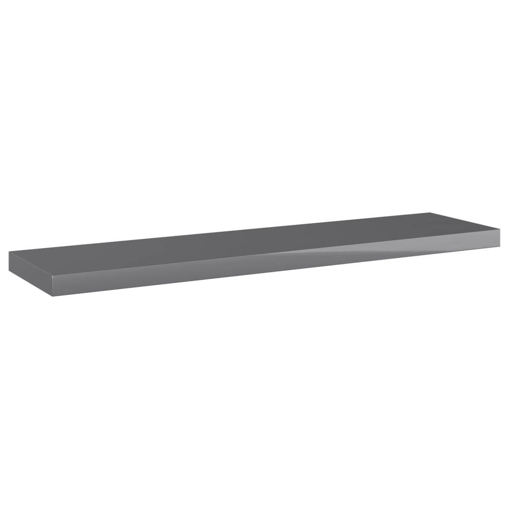 vidaXL Bookshelf Boards 4 pcs High Gloss Grey 40x10x1.5 cm Engineered Wood