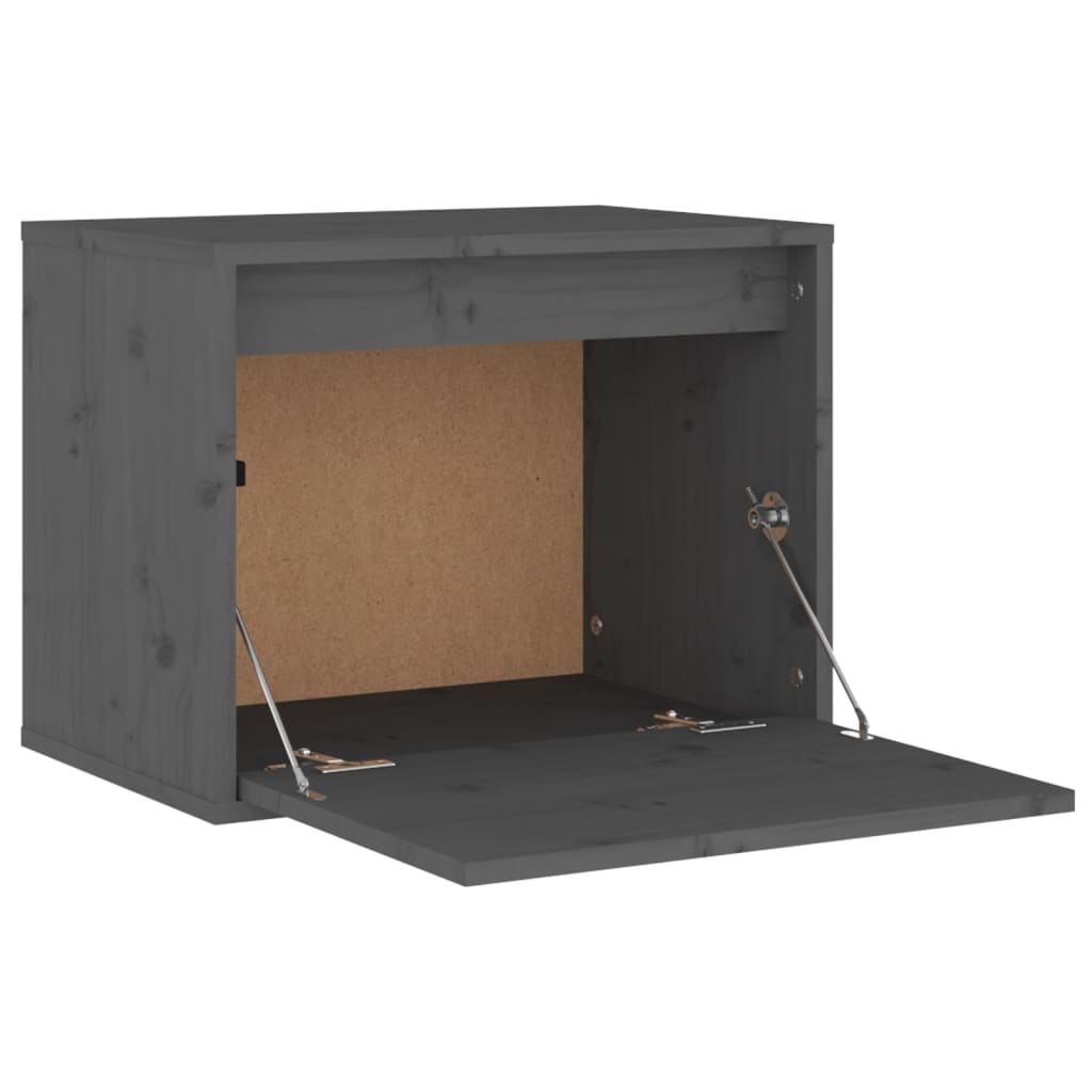 vidaXL Wall Cabinet Grey 45x30x35 cm Solid Pinewood