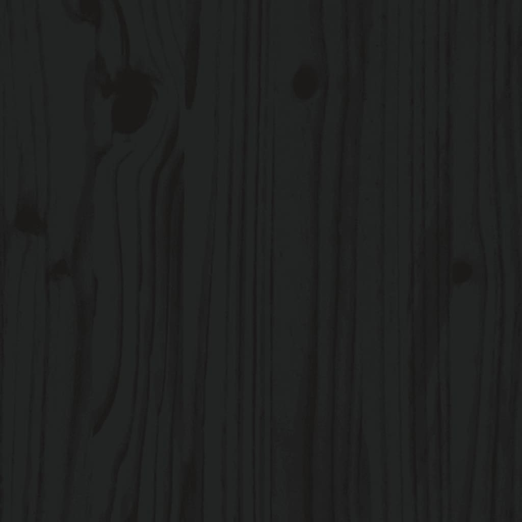 vidaXL Headboard Black 126x4x100 cm Solid Wood Pine