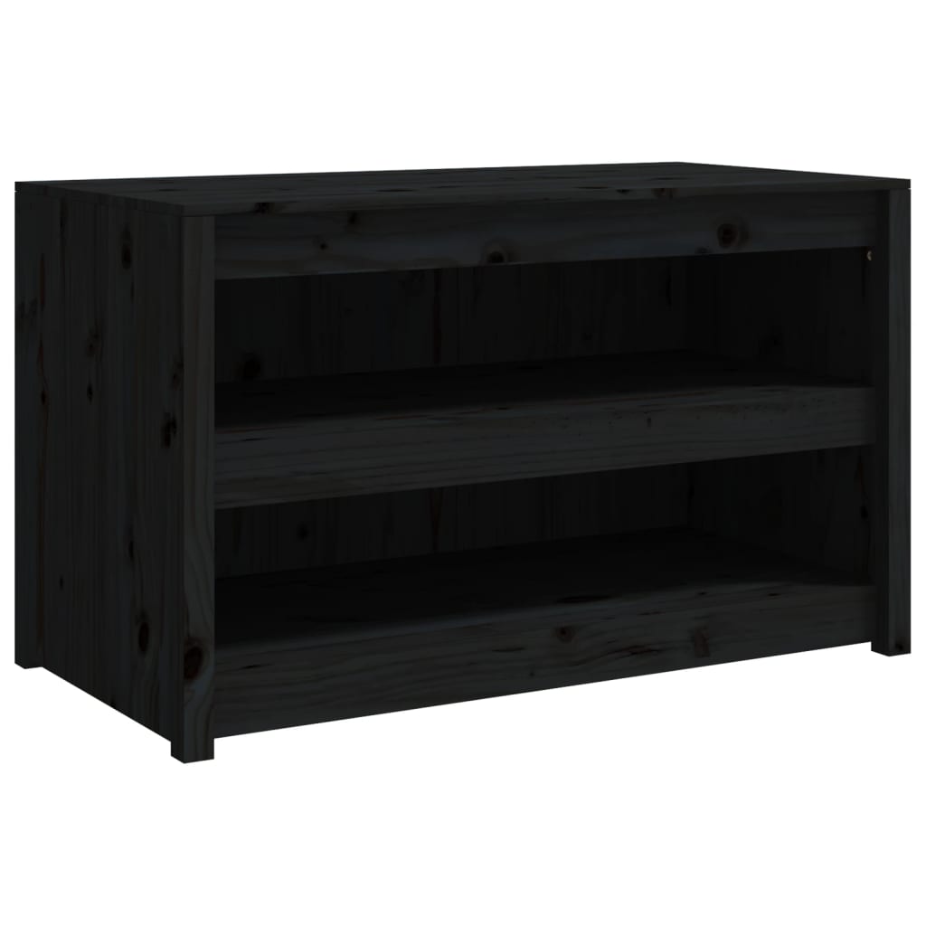 vidaXL Outdoor Kitchen Cabinets 2 pcs Black Solid Wood Pine