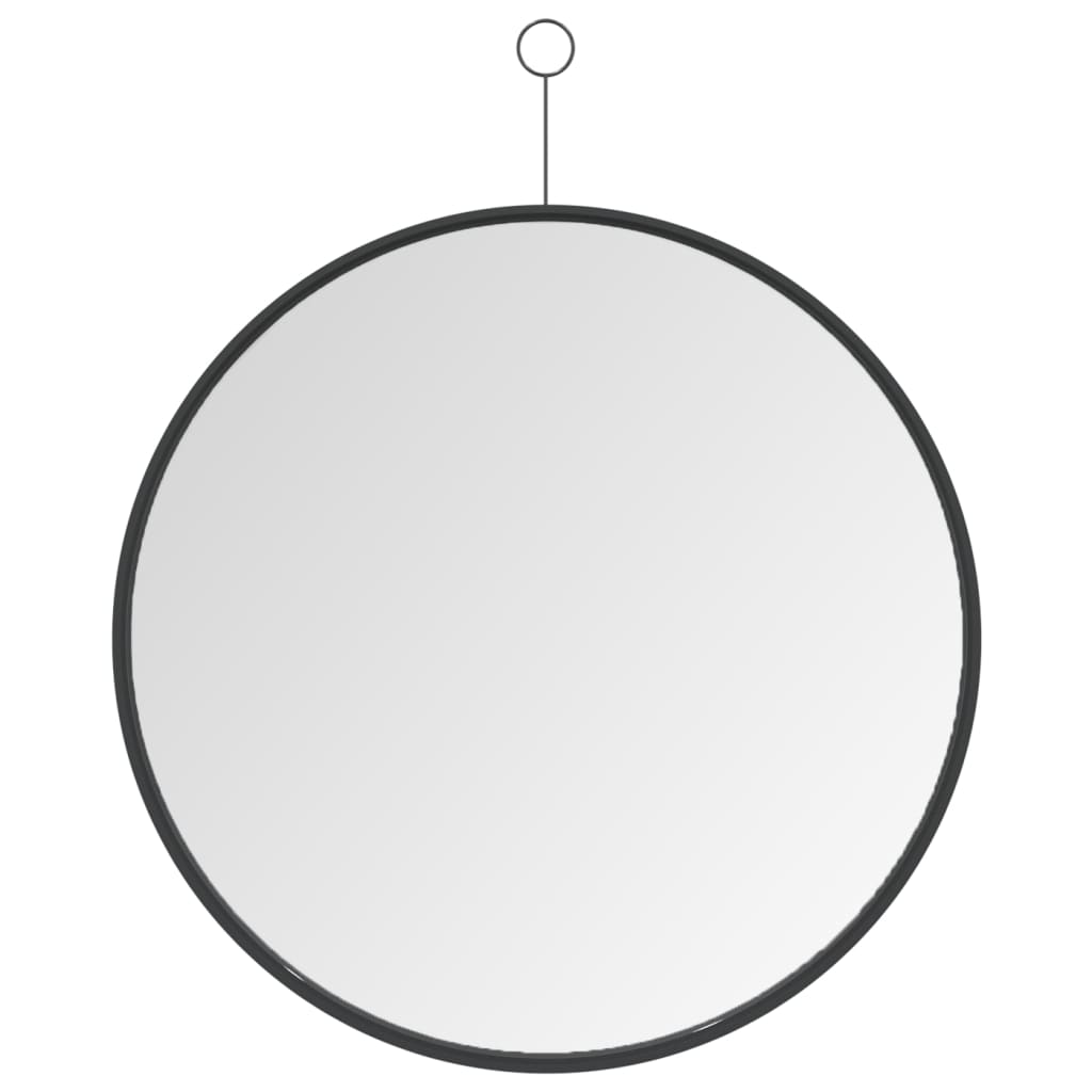 vidaXL Hanging Mirror with Hook Black 50 cm