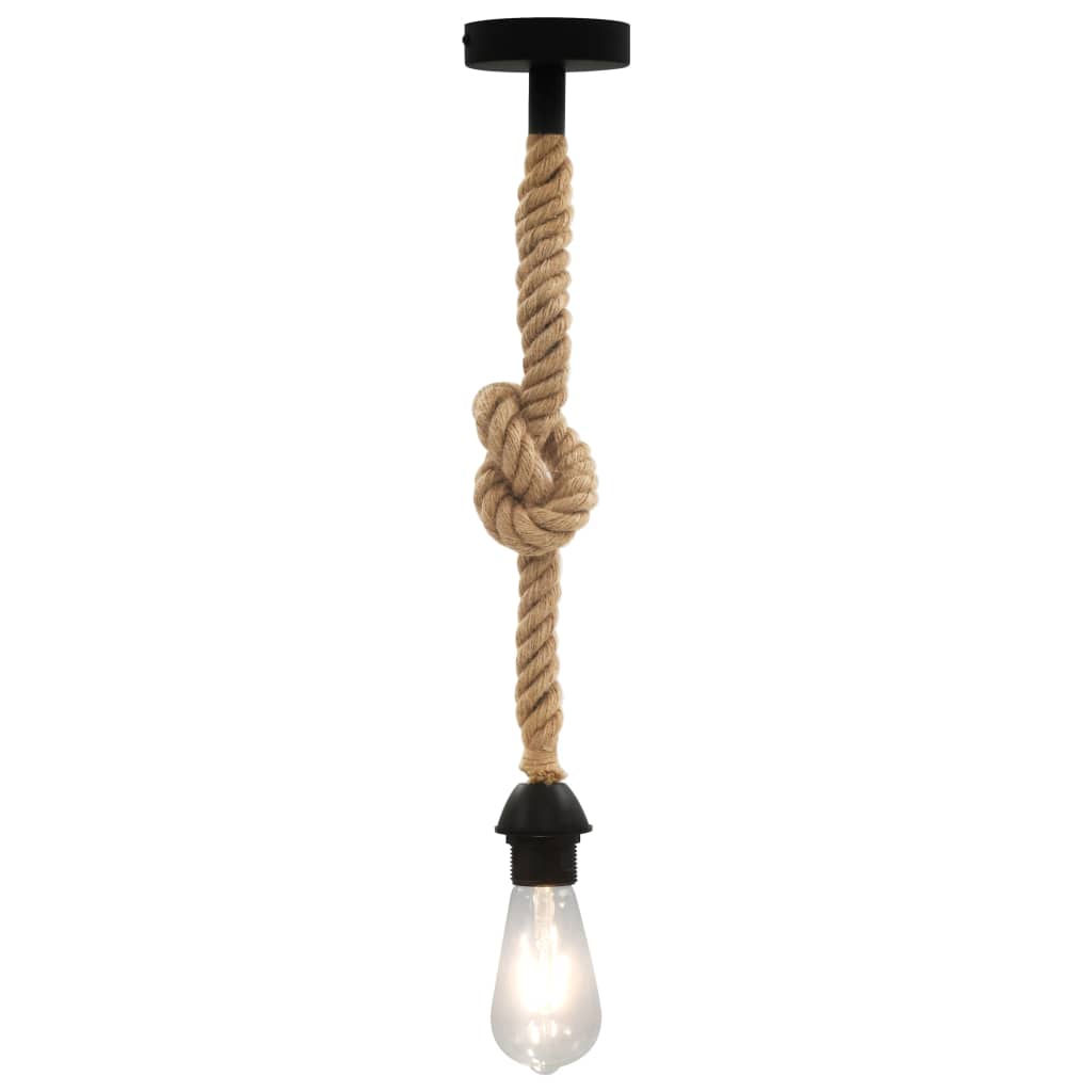 vidaXL Hanging Lamp with Rope-covered Wire E27
