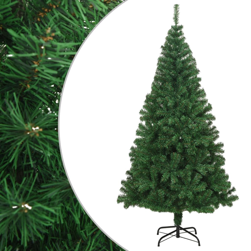 vidaXL Artificial Christmas Tree with Thick Branches Green 180 cm PVC