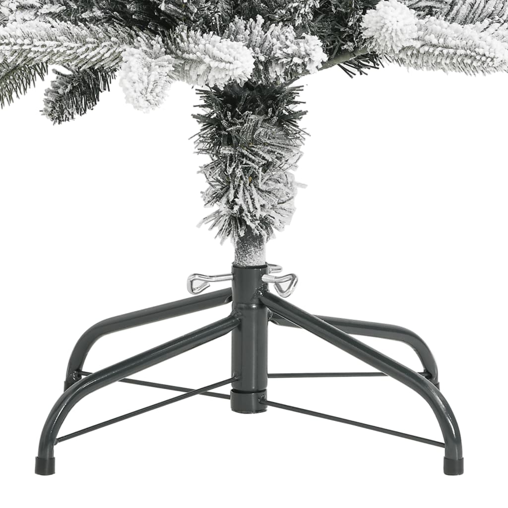 vidaXL Artificial Slim Christmas Tree with Flocked Snow 120 cm PVC&PE