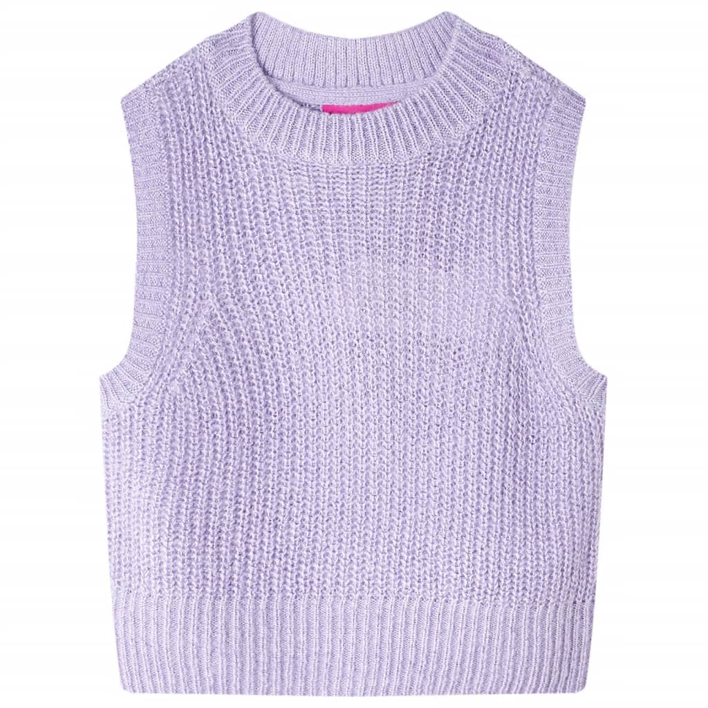 Kids' Sweater Vest Knitted Light Lilac 92