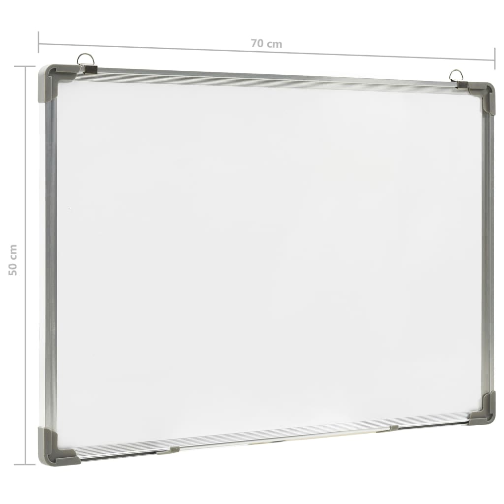 vidaXL Magnetic Dry-erase Whiteboard White 70x50 cm Steel